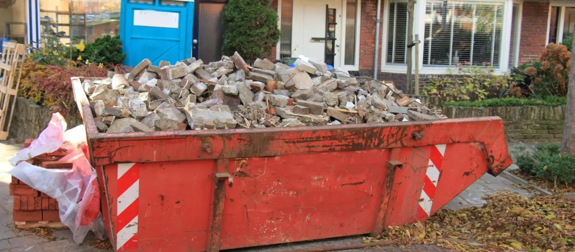 Clearing An Old Garden Outbuilding With An Ormskirk Skip